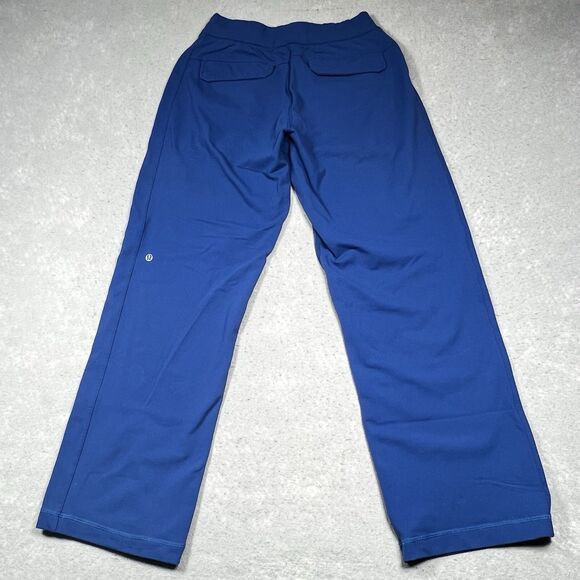 Lululemon Sweatpants Mens M Blue Straight Leg Fleece Drawstring Pockets Logo - Picture 7 of 10